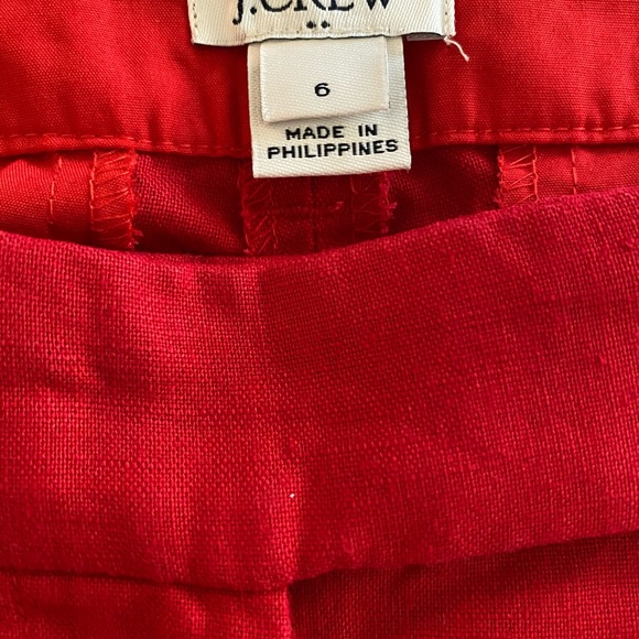 J. Crew Scallop Edge shorts Red Size 6 - Picture 3 of 7